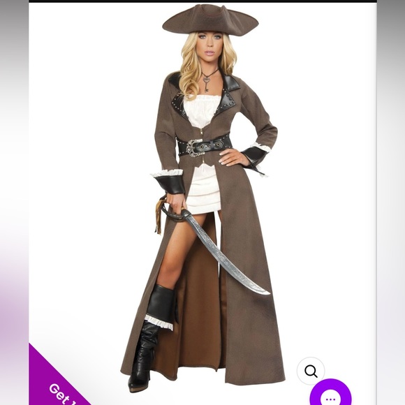 Roma Deluxe 4pc Pirate Captain Costume main image 1
